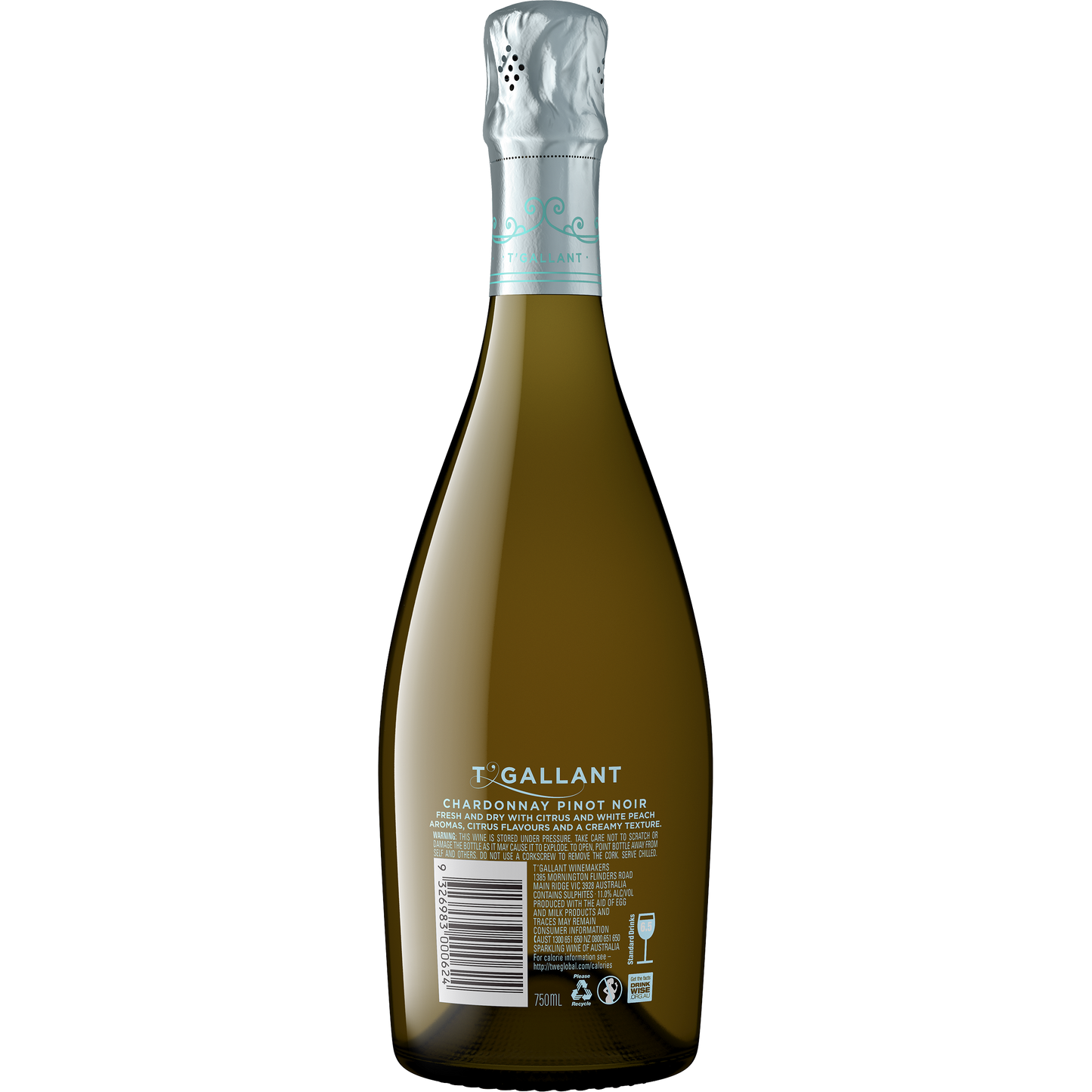 NV T'Gallant Sparkling Chardonnay Pinot Noir